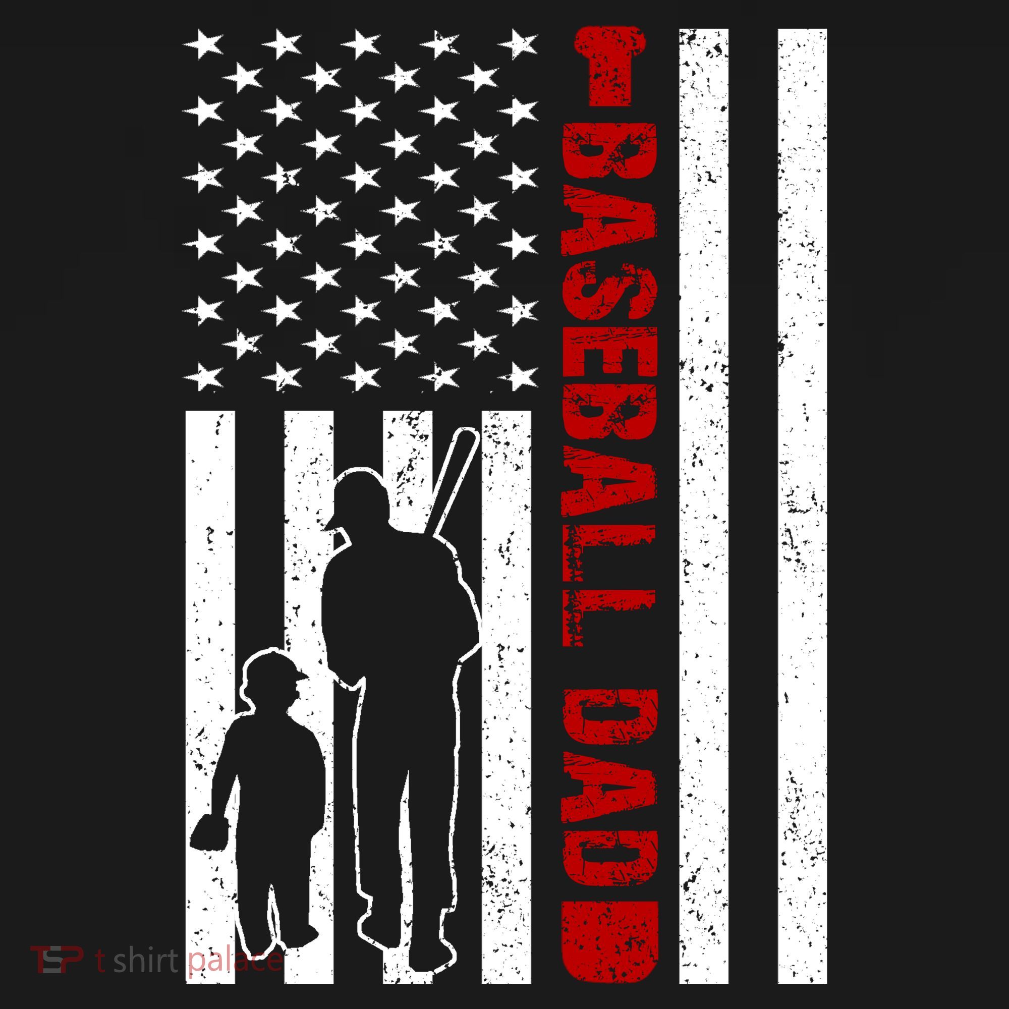 Baseball Dad USA FLag Tote Bag