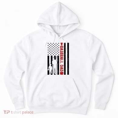 Baseball Dad USA FLag Hoodie