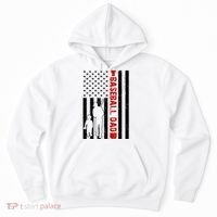 Baseball Dad USA FLag Hoodie thumb 0