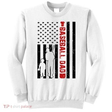 Baseball Dad USA FLag Sweatshirt