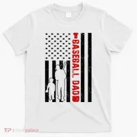 Baseball Dad USA FLag T-Shirt thumb 0