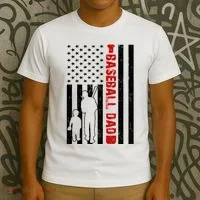 Baseball Dad USA FLag T-Shirt thumb 3