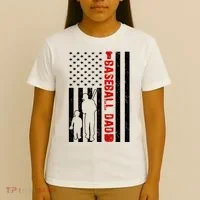Baseball Dad USA FLag T-Shirt thumb 4