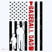Baseball Dad USA FLag T-Shirt thumb 7