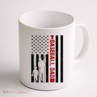 Baseball Dad USA FLag Coffee Mug thumb 1