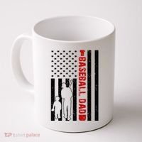 Baseball Dad USA FLag Coffee Mug thumb 0