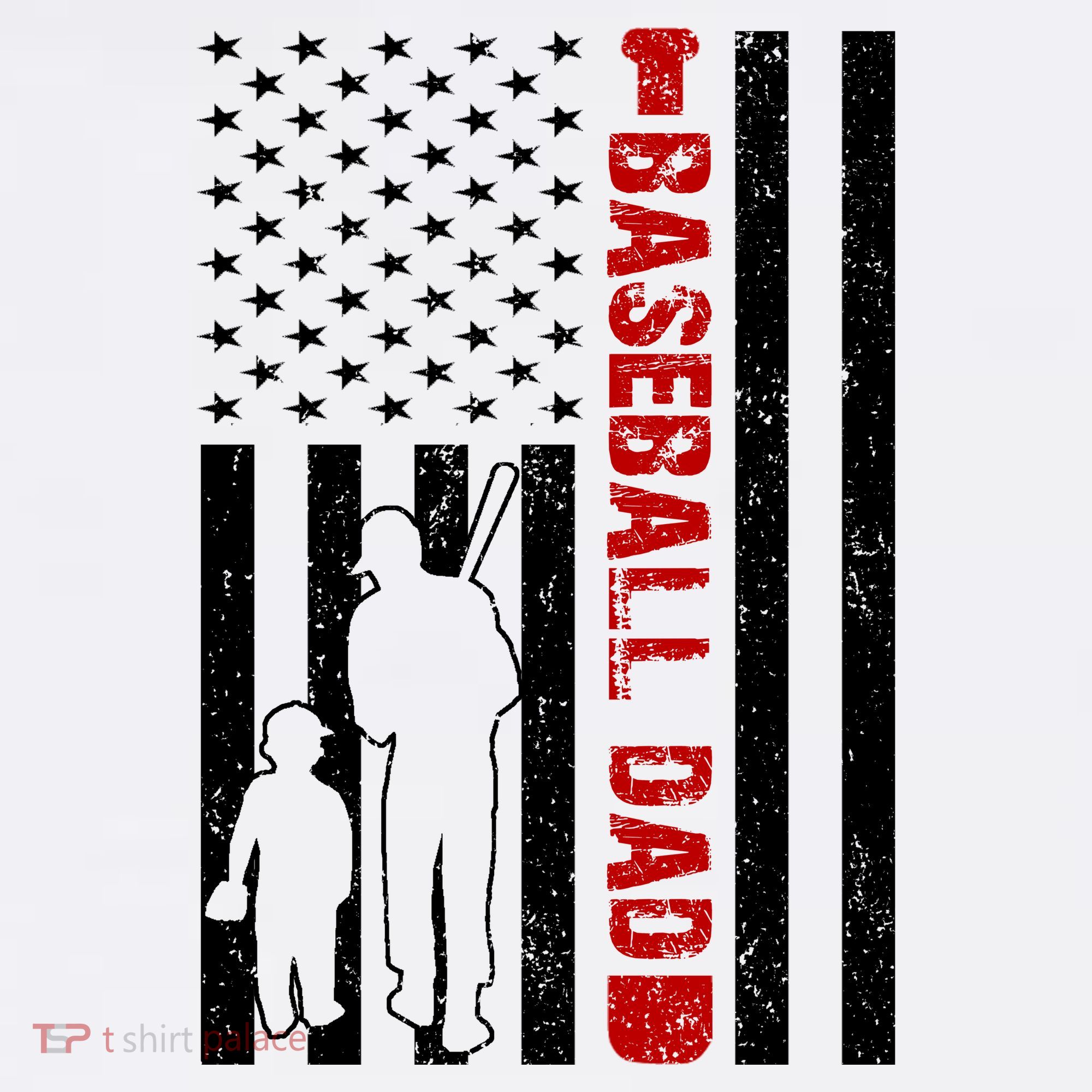 Baseball Dad USA FLag Pajama Set