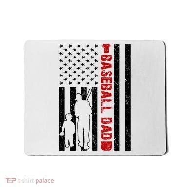 Baseball Dad USA FLag Mousepad
