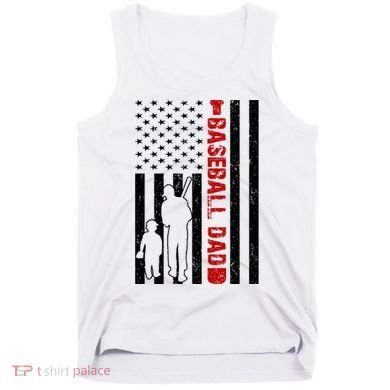 Baseball Dad USA FLag Tank Top