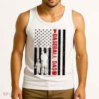 Baseball Dad USA FLag Tank Top thumb 3
