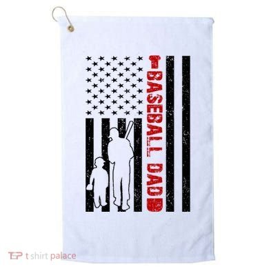 Baseball Dad USA FLag Golf Towel