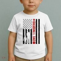 Baseball Dad USA FLag Toddler T-Shirt thumb 2