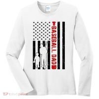 Baseball Dad USA FLag Women's Long Sleeve Shirt thumb 0