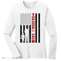 Baseball Dad USA FLag Women's Long Sleeve Shirt thumb 0