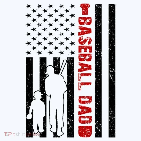 Baseball Dad USA FLag Women's Long Sleeve Shirt