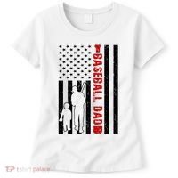 Baseball Dad USA FLag Women's T-Shirt thumb 0