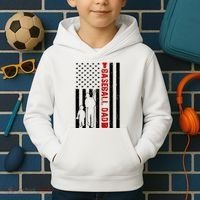 Baseball Dad USA FLag Kids Hoodie thumb 2