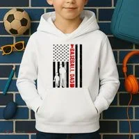 Baseball Dad USA FLag Kids Hoodie thumb 2