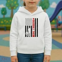 Baseball Dad USA FLag Kids Hoodie thumb 3
