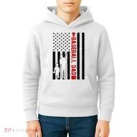 Baseball Dad USA FLag Kids Hoodie thumb 4