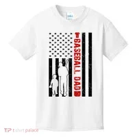 Baseball Dad USA FLag Kids T-Shirt thumb 0