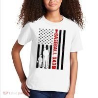 Baseball Dad USA FLag Kids T-Shirt thumb 2