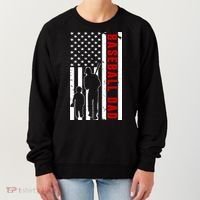 Baseball Dad USA Flag Women's Sweatshirt thumb 0