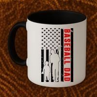Baseball Dad USA Flag Coffee Mug thumb 2