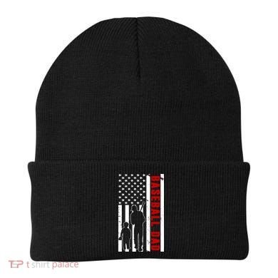 Baseball Dad USA Flag Beanie