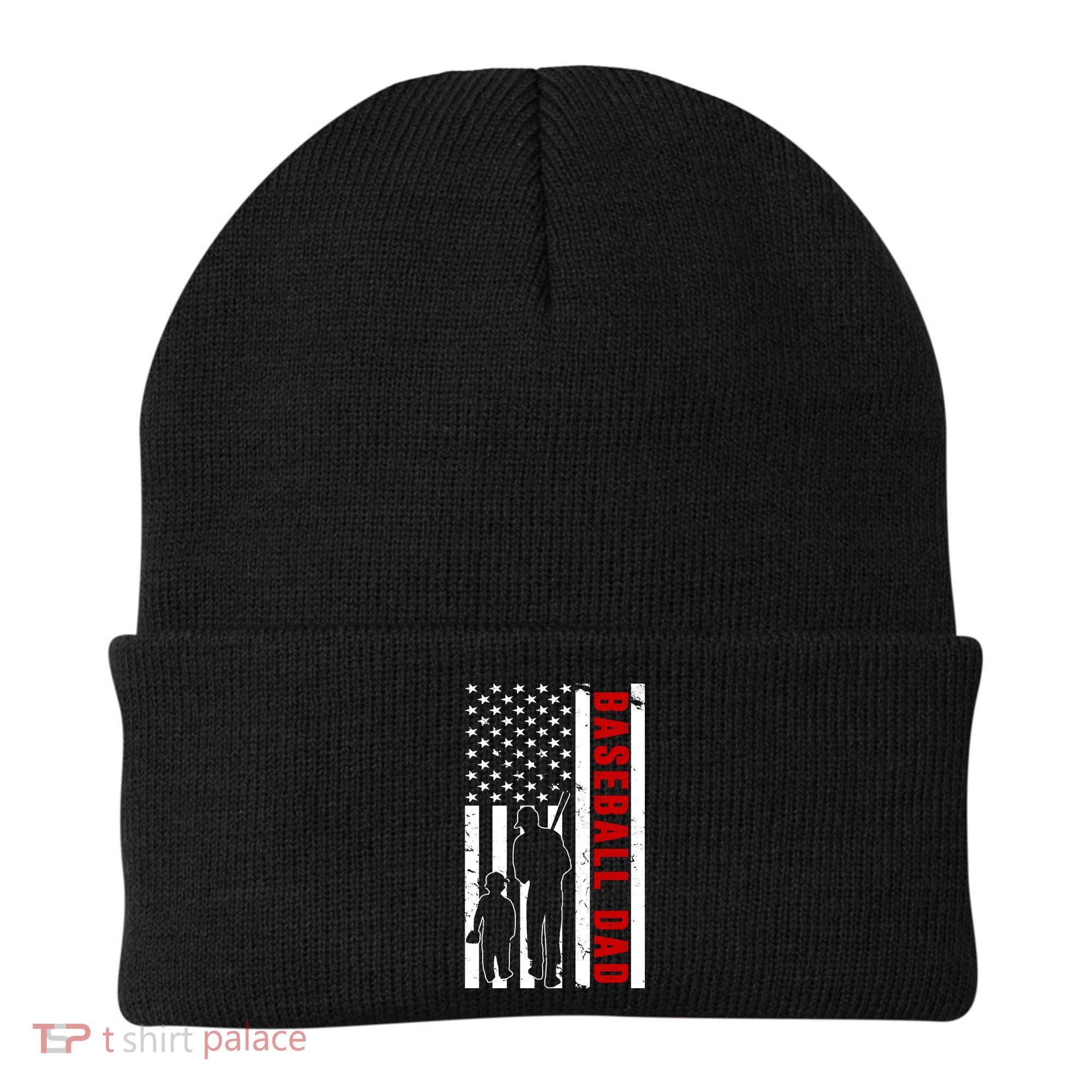 Baseball Dad USA Flag Beanie