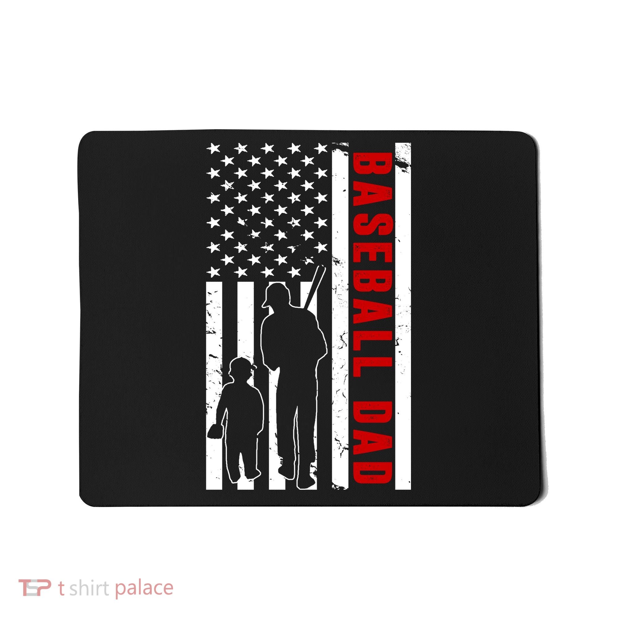 Baseball Dad USA Flag Mousepad