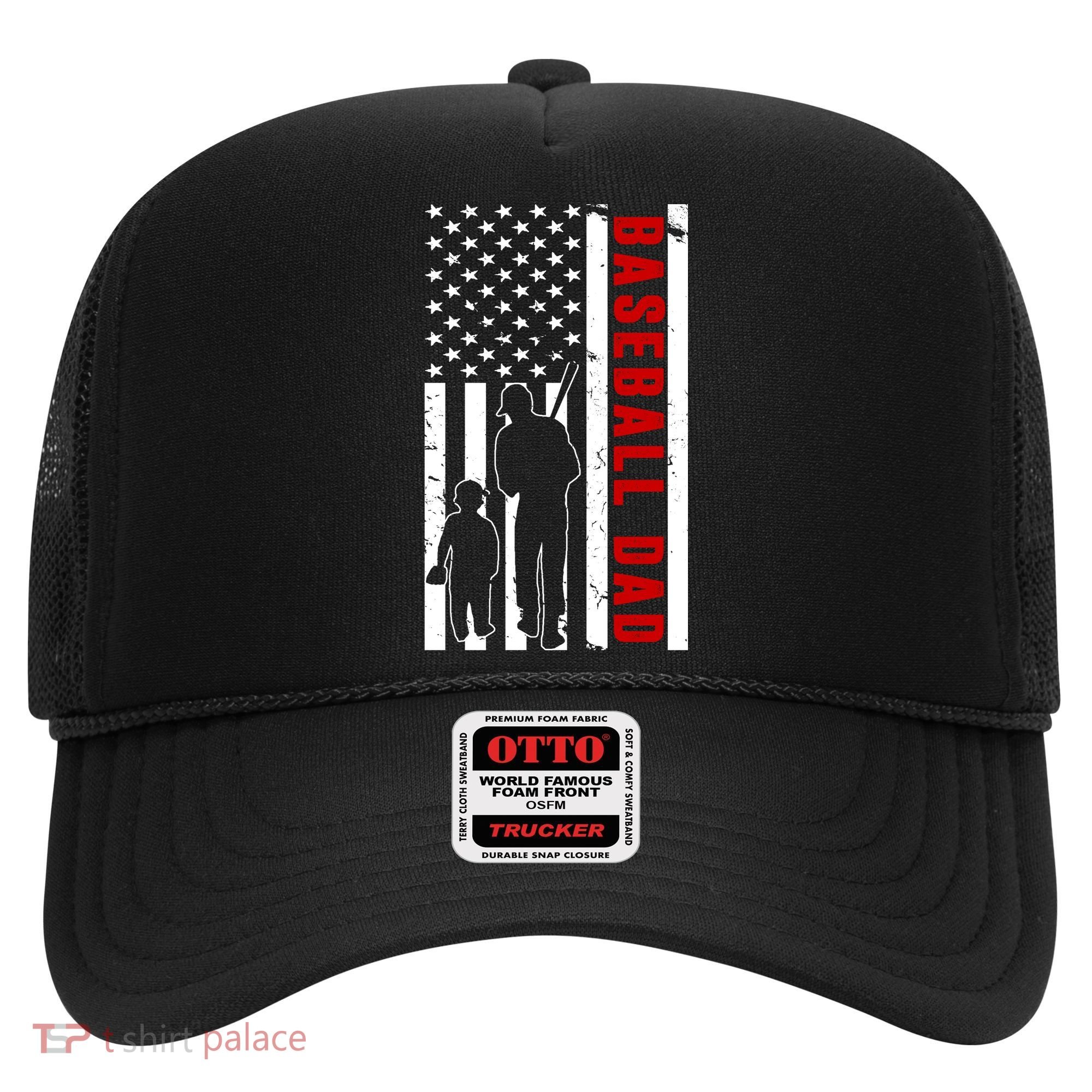 Baseball Dad USA Flag Hat