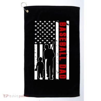 Baseball Dad USA Flag Golf Towel