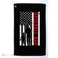 Baseball Dad USA Flag Golf Towel thumb 0