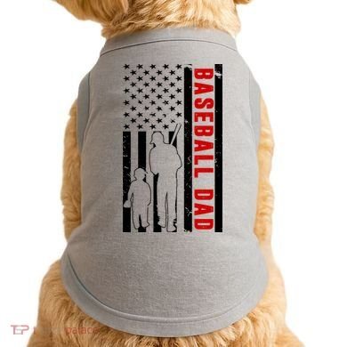 Baseball Dad USA Flag Doggie Tank