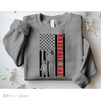 Baseball Dad USA Flag Sweatshirt thumb 2
