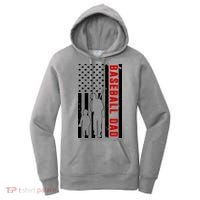 Baseball Dad USA Flag Women's Hoodie thumb 0
