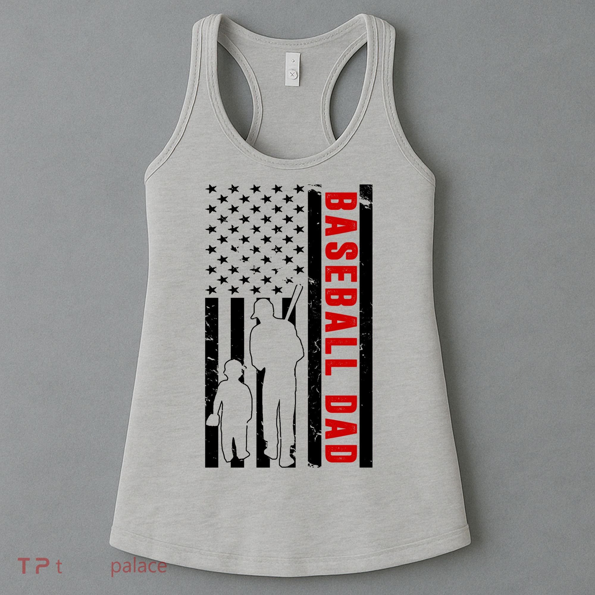 Baseball Dad USA Flag Women's Tank Top