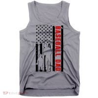 Baseball Dad USA Flag Tank Top thumb 0