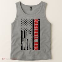 Baseball Dad USA Flag Tank Top thumb 2