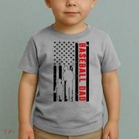 Baseball Dad USA Flag Toddler T-Shirt thumb 2