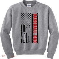 Baseball Dad USA Flag Kids Sweatshirt thumb 0