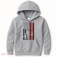 Baseball Dad USA Flag Kids Hoodie thumb 0