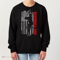 Baseball Dad Usa America Baseball Dad 'S Baseball Cool Gift Women's Sweatshirt thumb 0