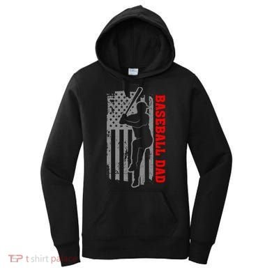 Baseball Dad Usa America Baseball Dad 'S Baseball Cool Gift Women's Hoodie