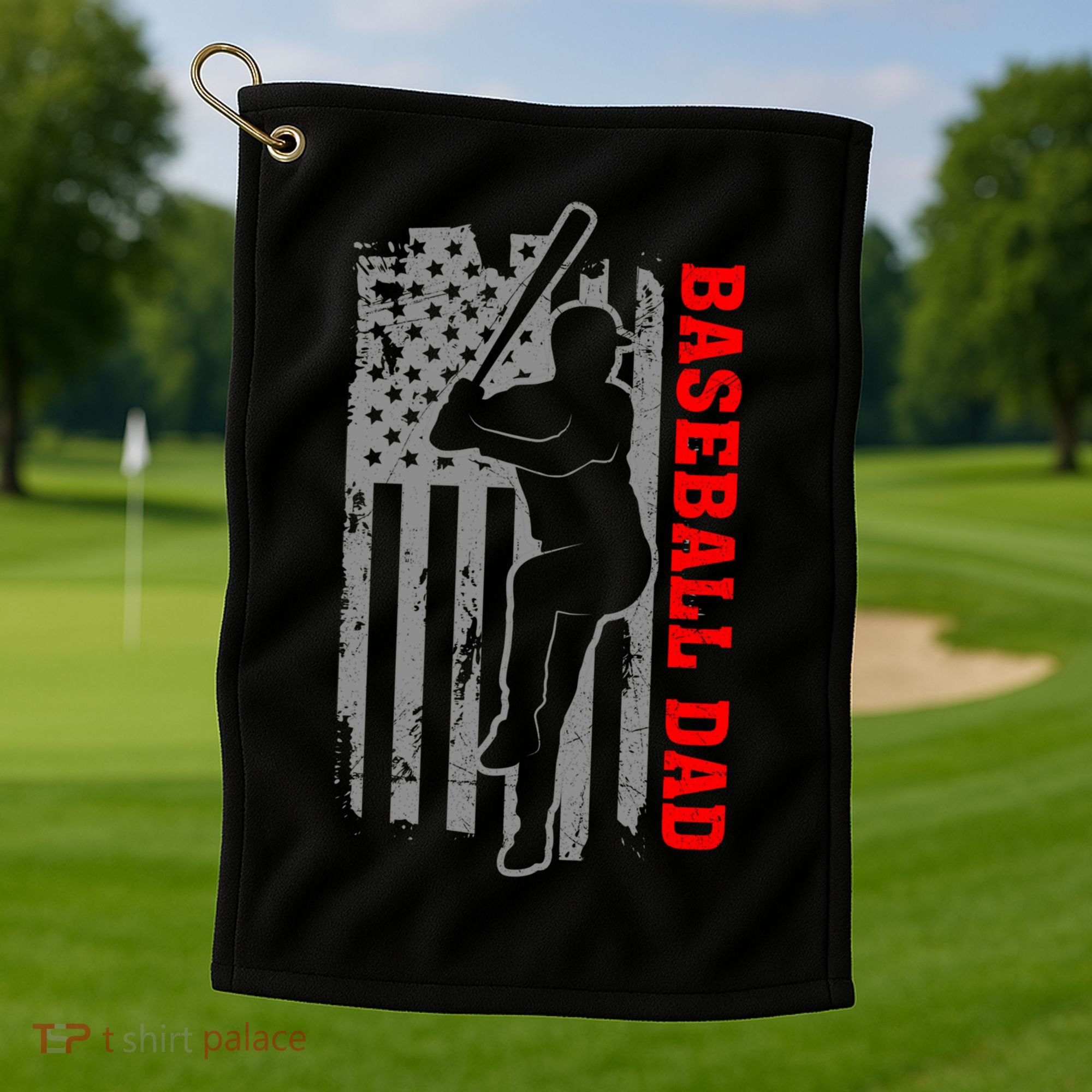 Baseball Dad Usa America Baseball Dad 'S Baseball Cool Gift Golf Towel