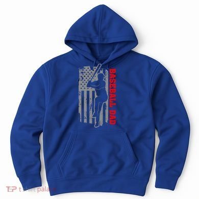 Baseball Dad Usa America Baseball Dad 'S Baseball Cool Gift Hoodie
