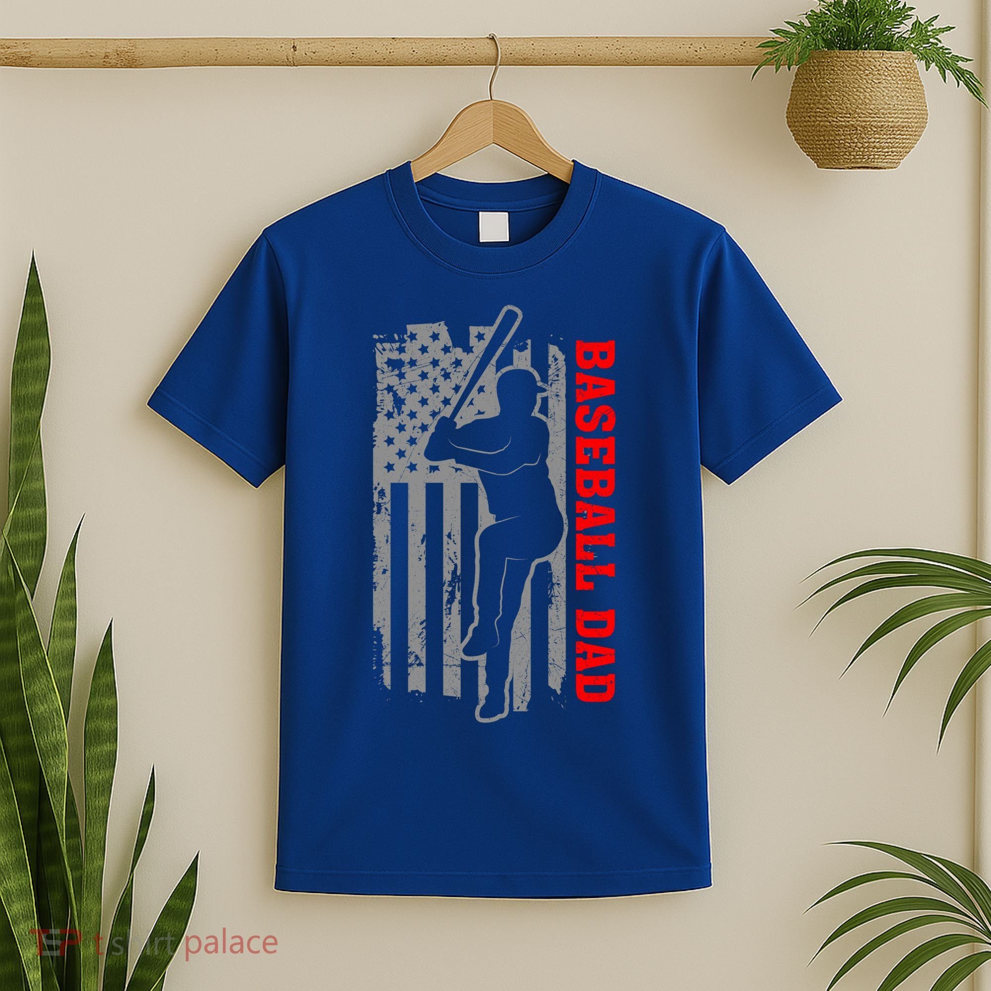 Baseball Dad Usa America Baseball Dad 'S Baseball Cool Gift T-Shirt