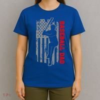 Baseball Dad Usa America Baseball Dad 'S Baseball Cool Gift T-Shirt thumb 4