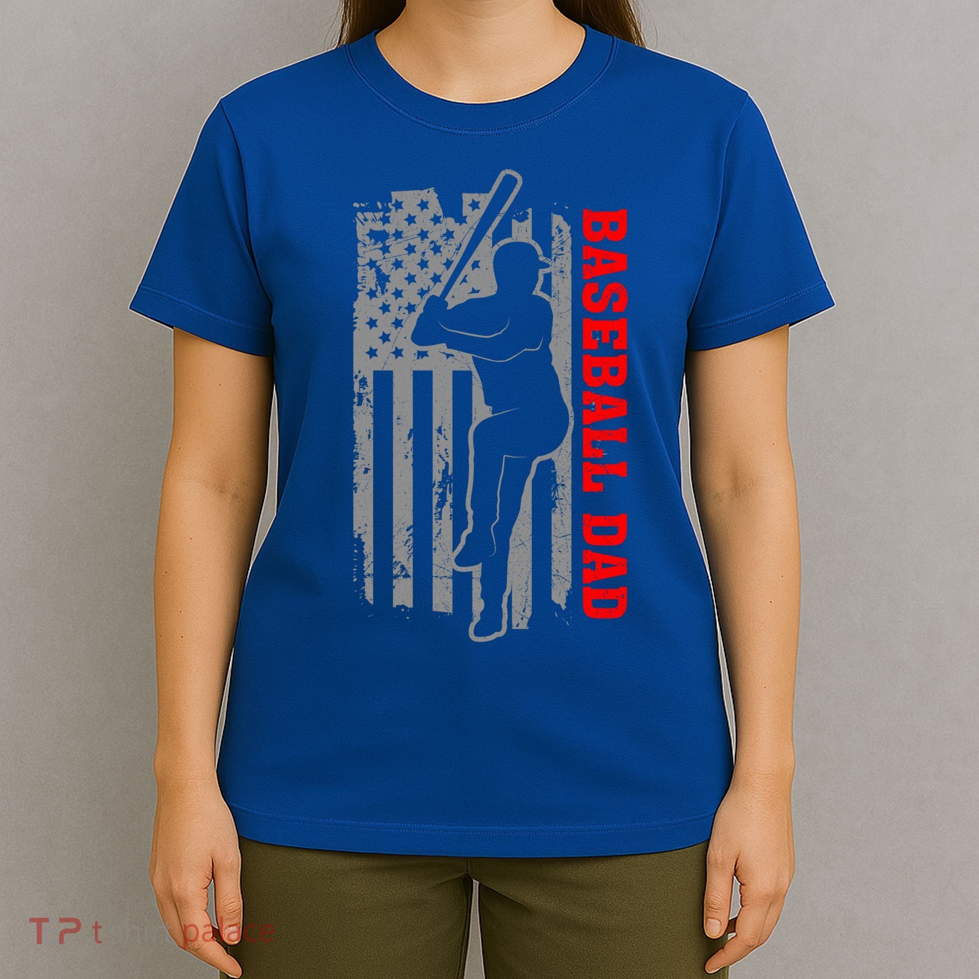 Baseball Dad Usa America Baseball Dad 'S Baseball Cool Gift T-Shirt